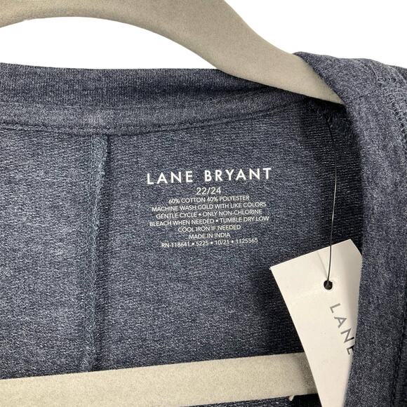 Lane Bryant Short Sleeve Charcoal Top Size 22/24 NWT - Picture 3 of 6